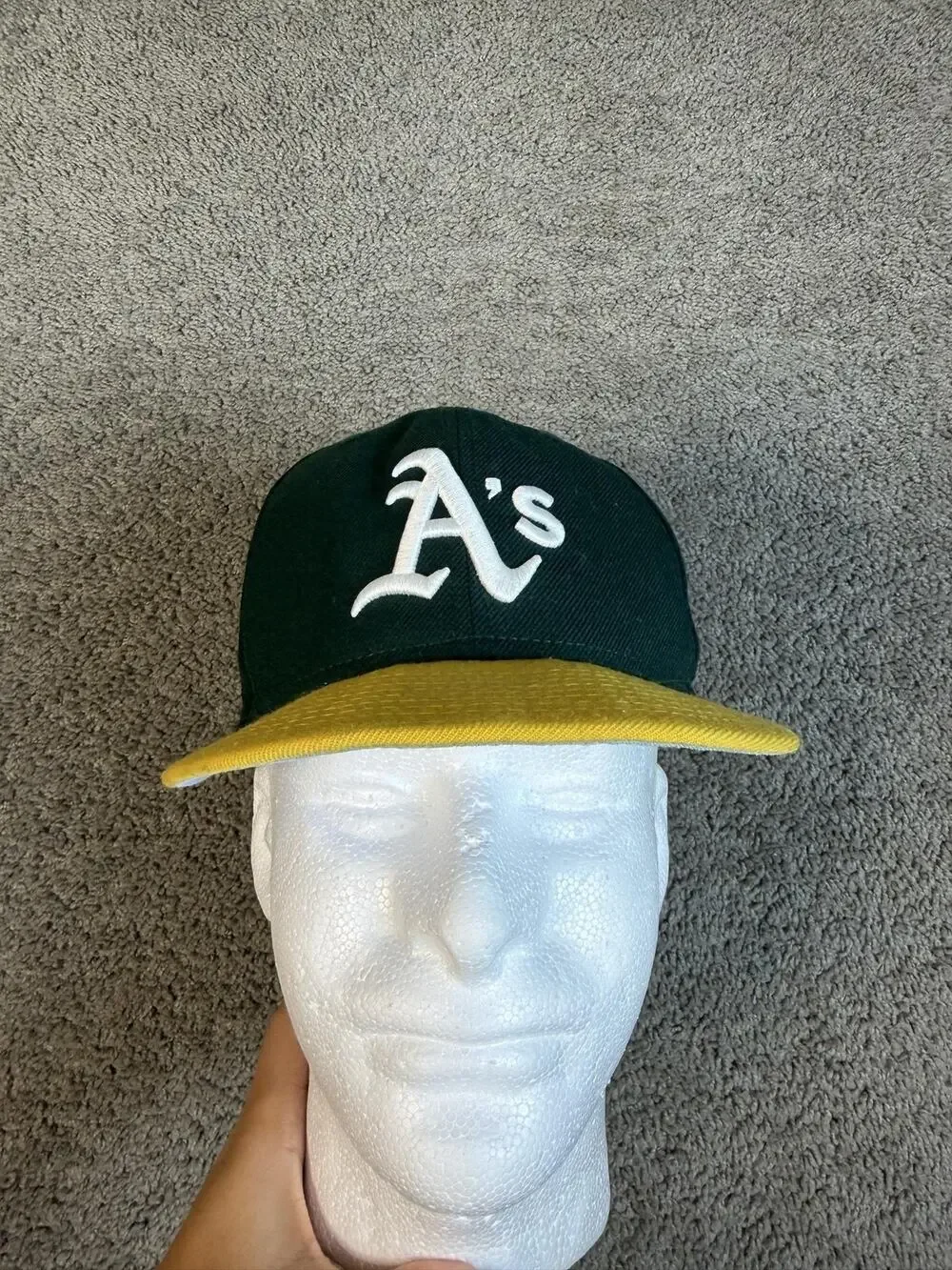 Oakland Athletics Hat Cap Fitted Mens 7 Green 1987 All Star MLB Baseball New Era
